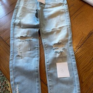 KanCan Blue Skinny Distressed Jeans